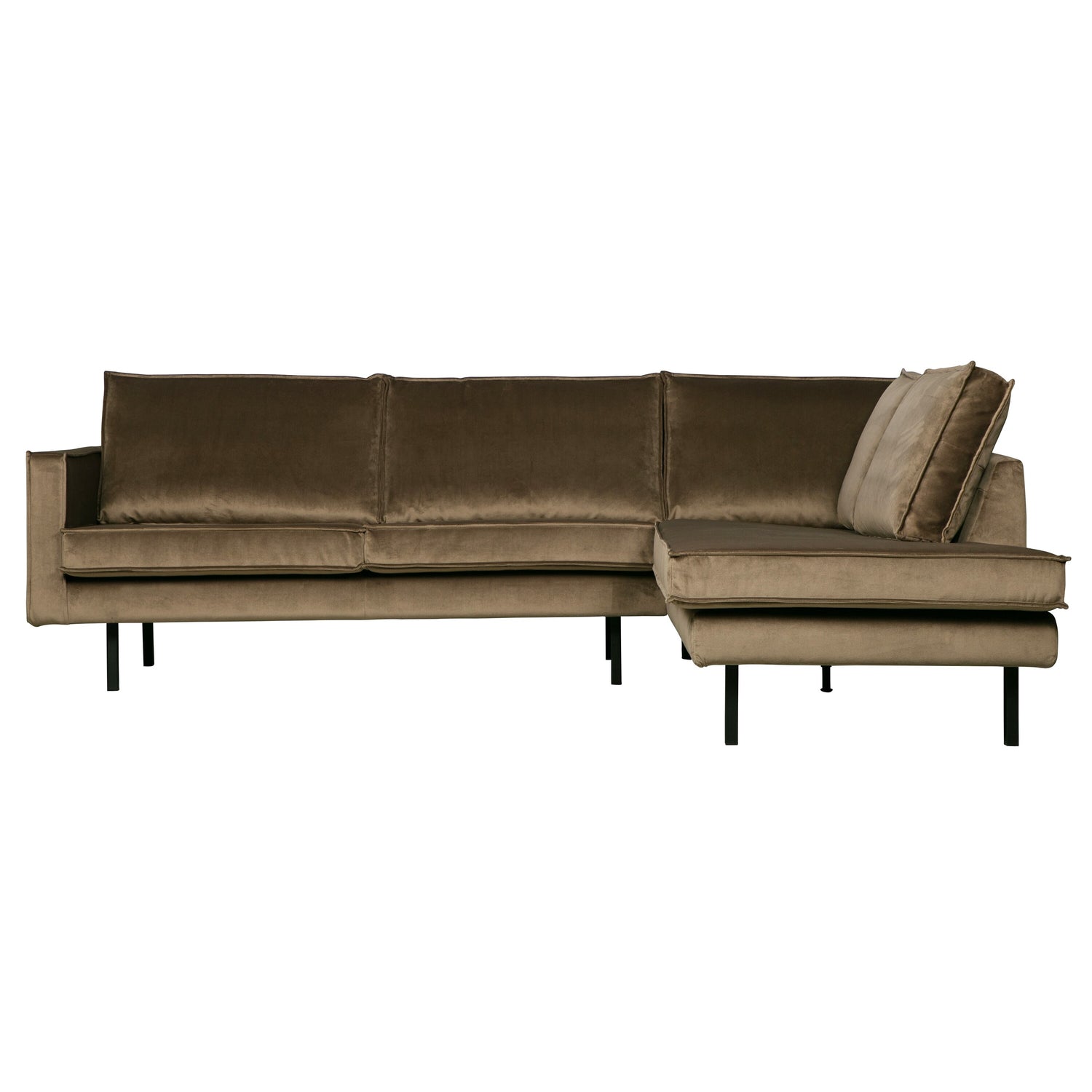 WOOOD Rodeo Hoekbank Rechts - Velvet - Taupe