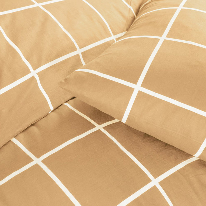 Dekbedovertrek Day Dream Katoen Big Check - beige