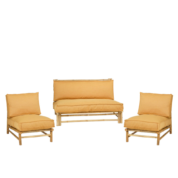 Mica Decorations Tropical Tuinstoel - L60 cm - Bamboe