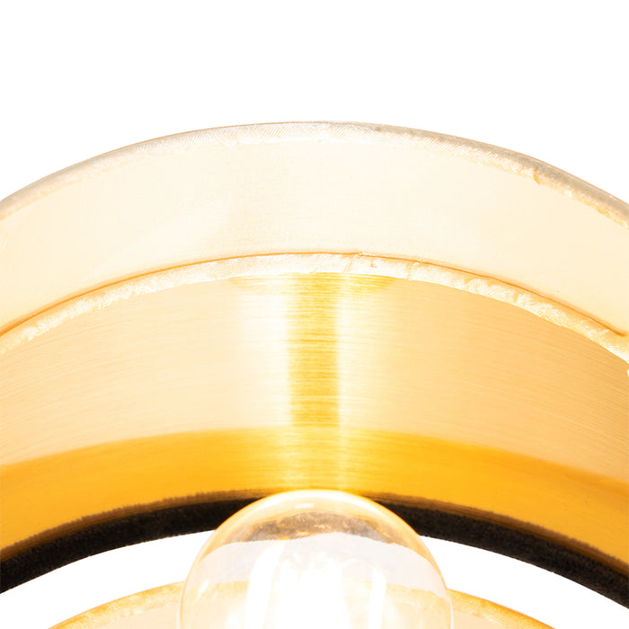 QAZQA Moderne tafellamp zwart met goud - Elif