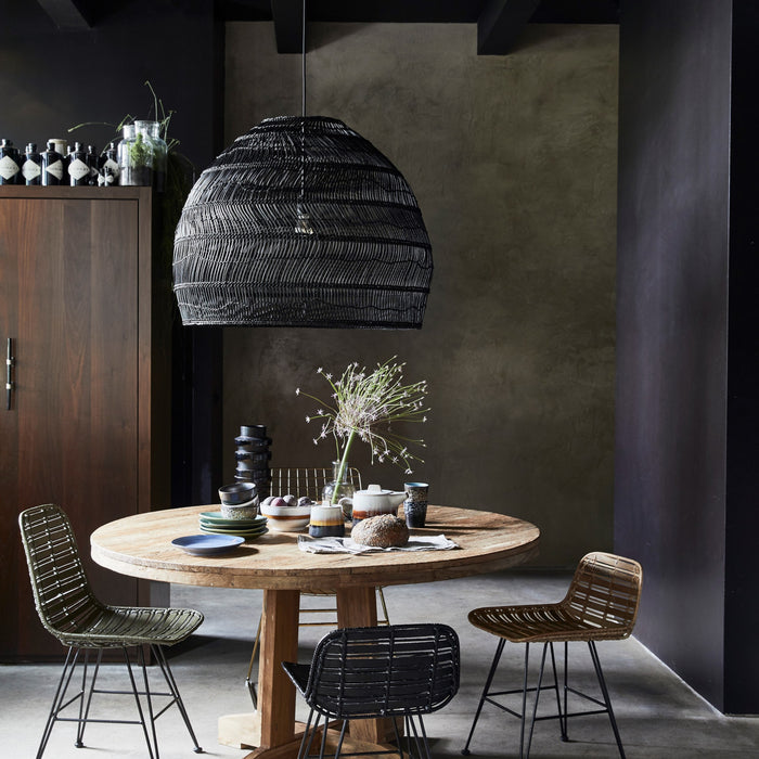 HKliving Wicker Rieten Hanglamp L