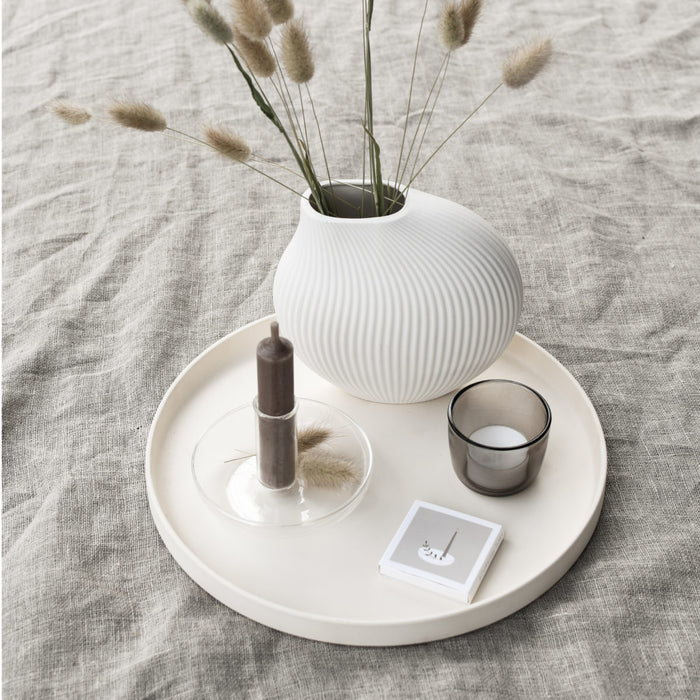 Storefactory witte vaas (16 centimeter x 9 centimeter x 15 centimeter)