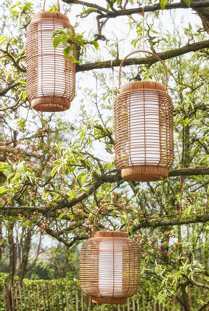 Mica Decorations Peak Lantaarn Solar - H36 x Ø18,5 cm - Bruin