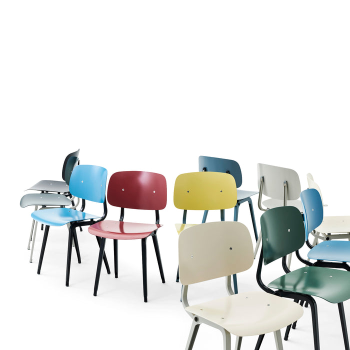 HAY Revolt Eetkamerstoel - Black - Plum Red