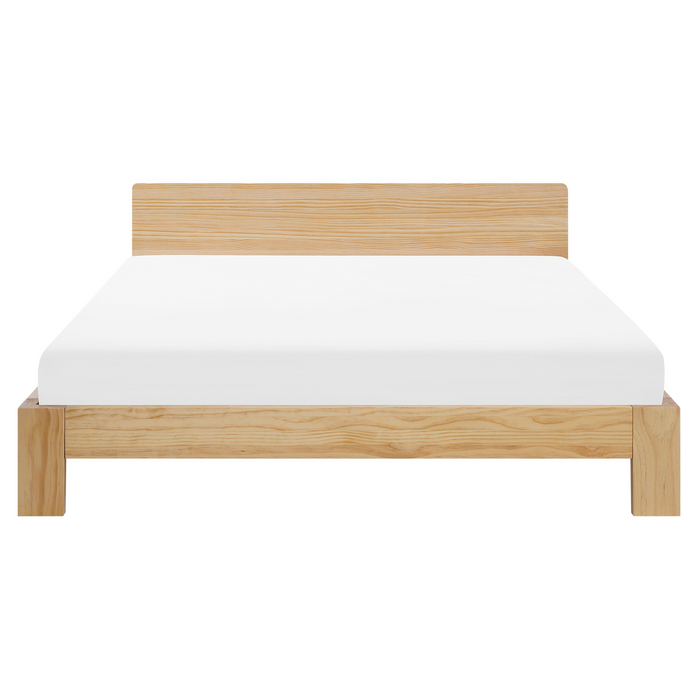 Beliani-ROYAN -Tweepersoonsbed-Lichthout-160 x 200 cm-Dennenhout