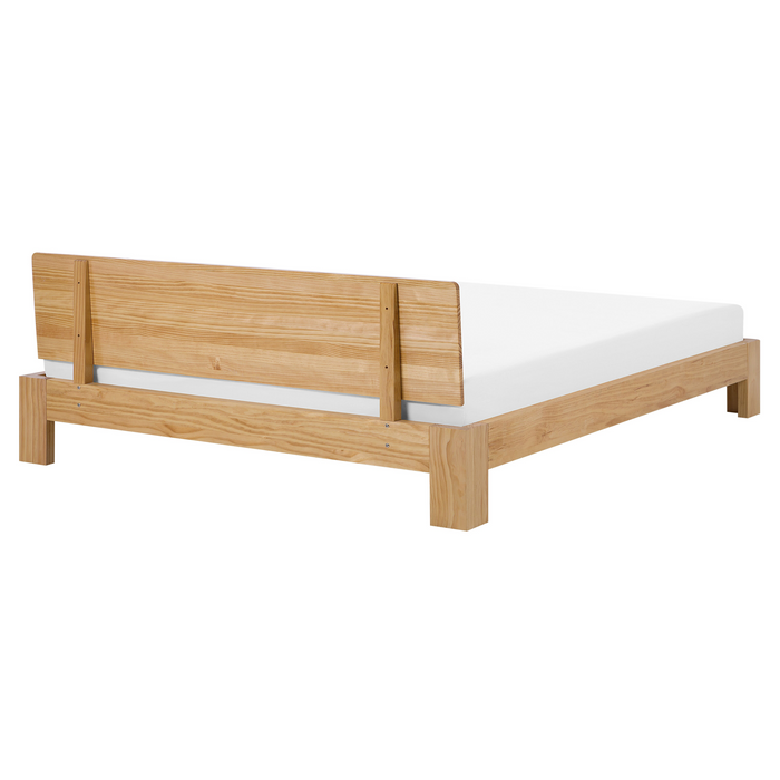 Beliani-ROYAN -Tweepersoonsbed-Lichthout-160 x 200 cm-Dennenhout