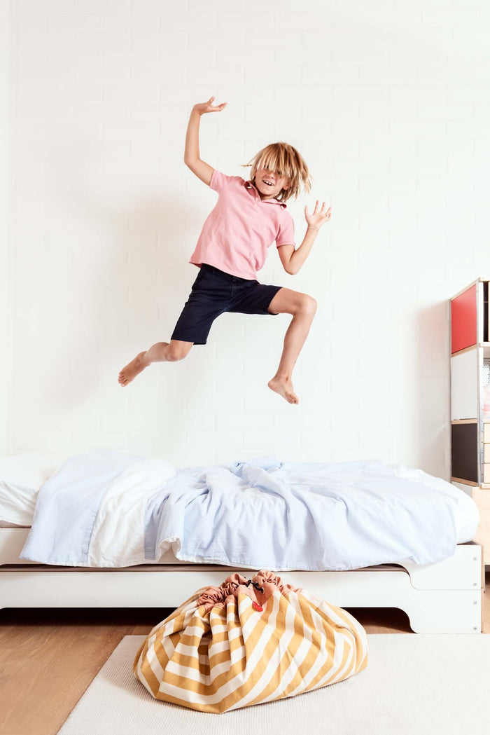 Play & Go Stripes Mustard toy storage bag