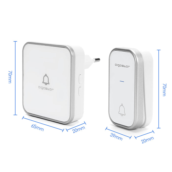 Aigostar Draadloze Deurbel -AC -Zelf aangedreven deurbel -1 ontvanger