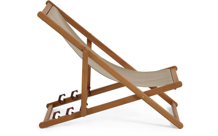 Kave Home - Adredna strandstoel groene massief acaciahout FSC 100%