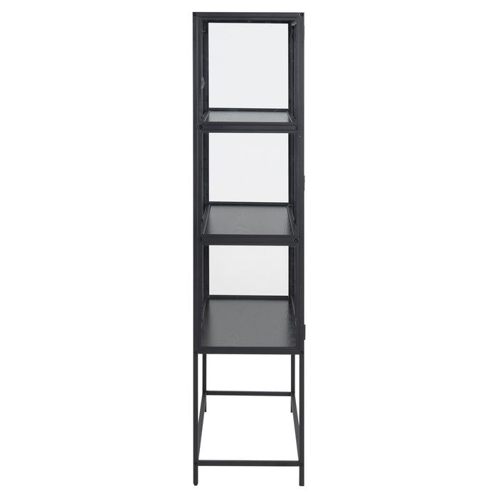 by fonQ Jaxon Vitrinekast 150 x 77 cm - Zwart