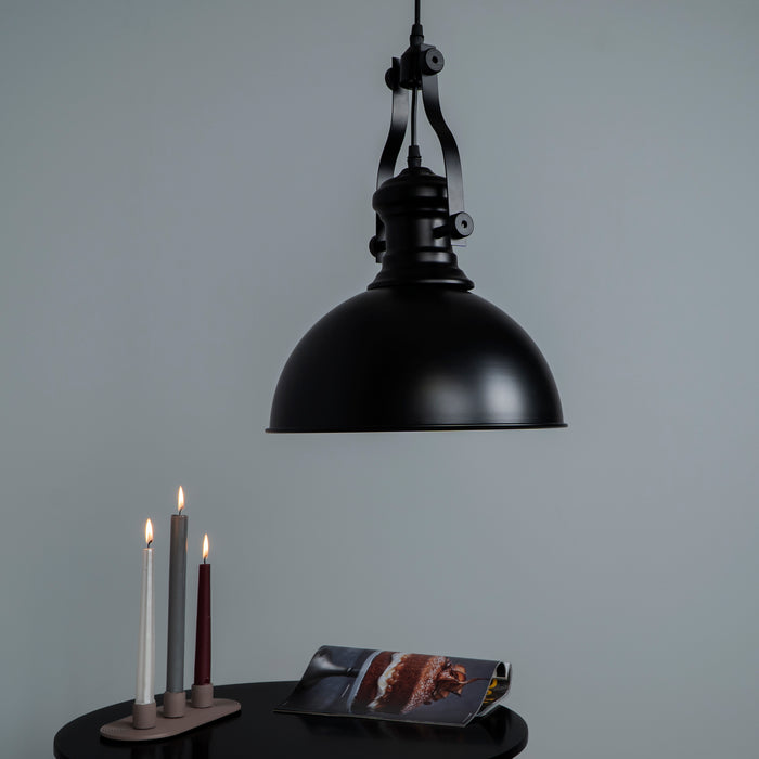 QUVIO Hanglamp rond zwart - QUV5077L-BLACK