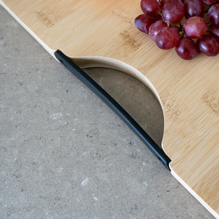 Krumble Snijplank bamboe met handvat - L