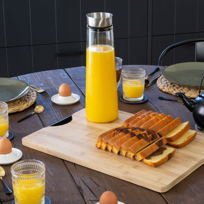 Krumble Snijplank bamboe met handvat - L