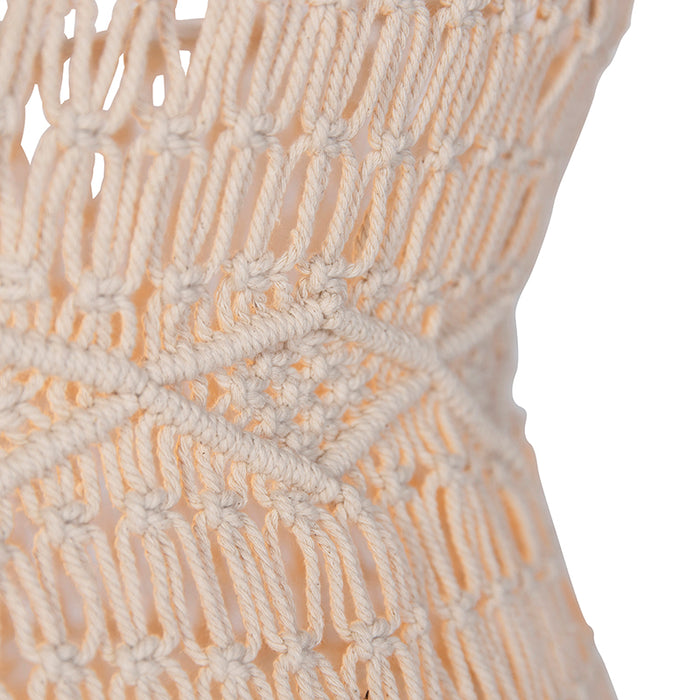 QAZQA Oosterse hanglamp macramé 50 cm - Leonard