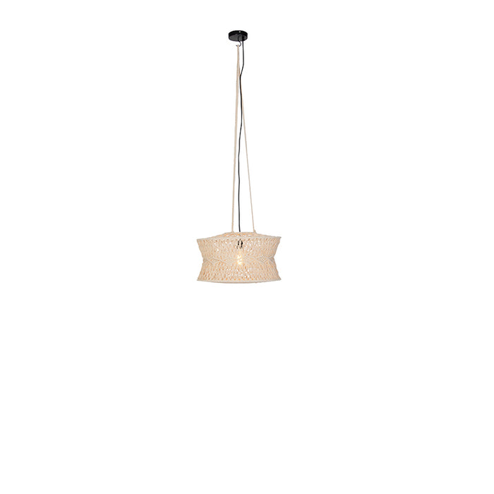 QAZQA Oosterse hanglamp macramé 50 cm - Leonard