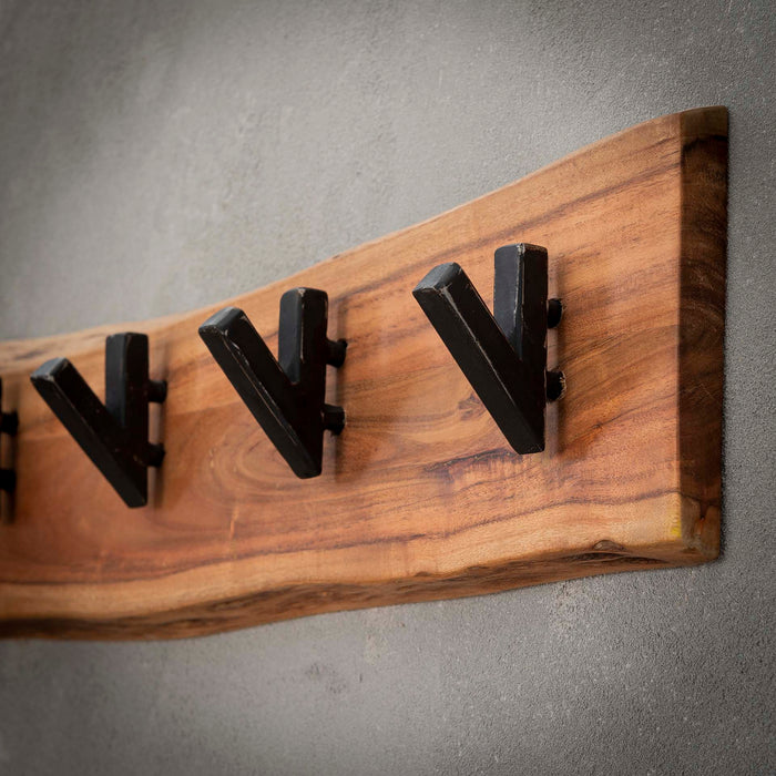 Hoyz - Kapstok Edge met 5 haken - Grijs - Wandkapstok