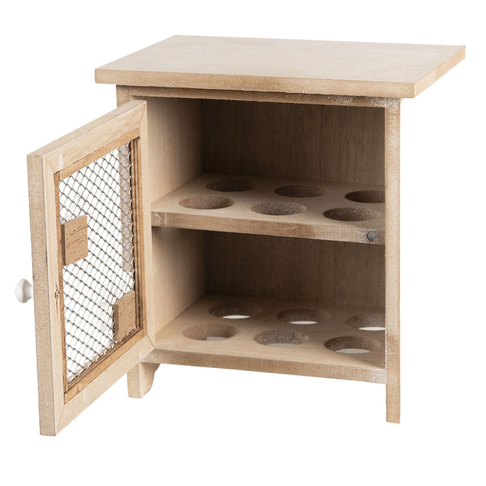 Clayre & Eef Eierkastje 20x14x21 cm Bruin Hout Metaal Kippen