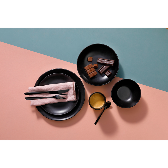 Mammoet Serviesset Moon Stoneware 6-persoons 30-delig Zwart