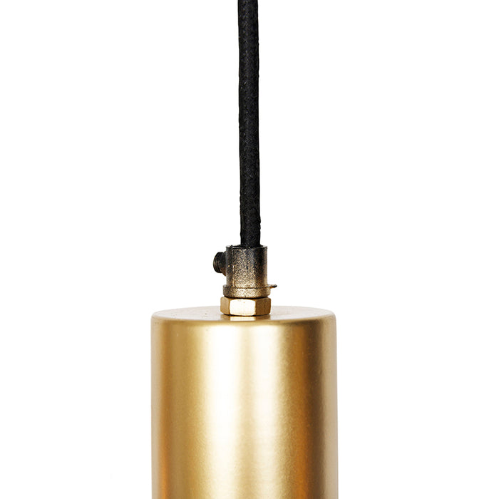 QAZQA Design hanglamp zwart met goud 3-lichts - Mayelle