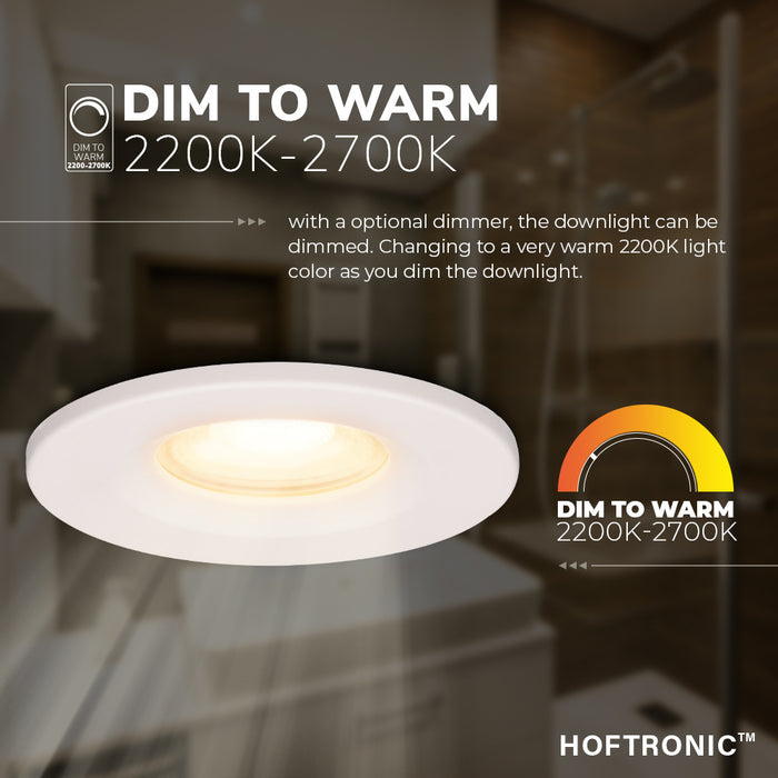 HOFTRONIC 3x Venezia - LED Inbouwspots Badkamer IP65 Wit