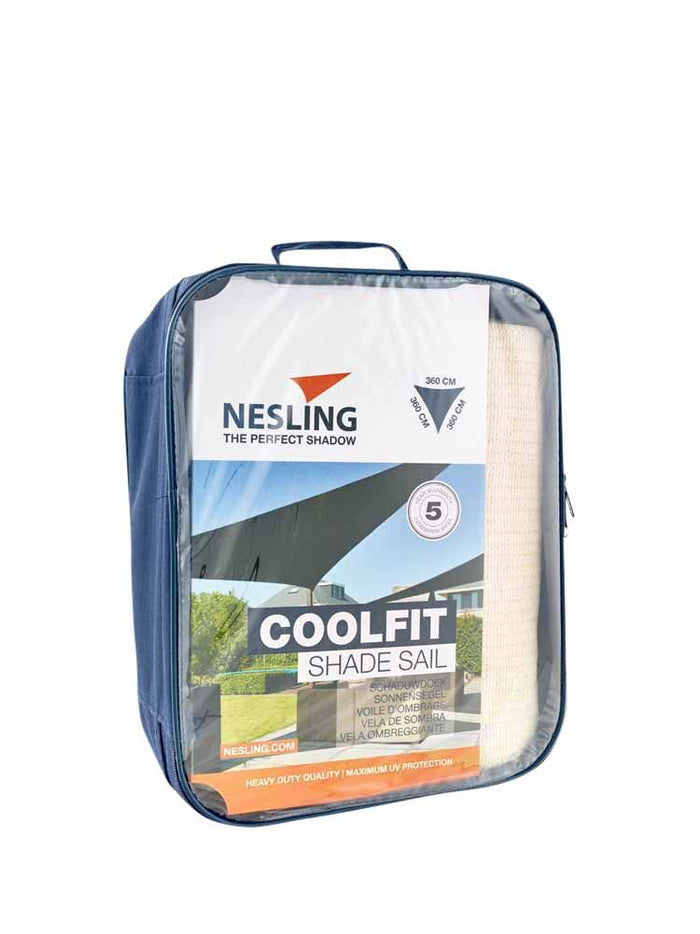 Nesling Coolfit Schaduwdoek driehoek Gebroken Wit 360 x 360 x 360 cm