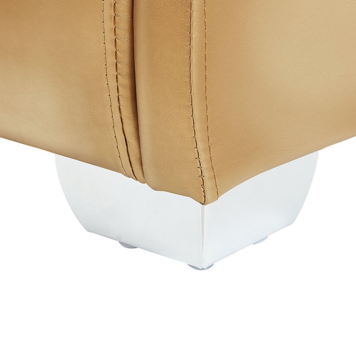 Beliani - PARIS - Tweepersoonsbed - Goud - 180 x 200 cm - Leer