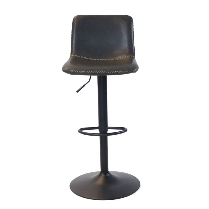 Bronx71 Industriële Barkruk Texas draaibaar eco-leer antraciet 60-76cm