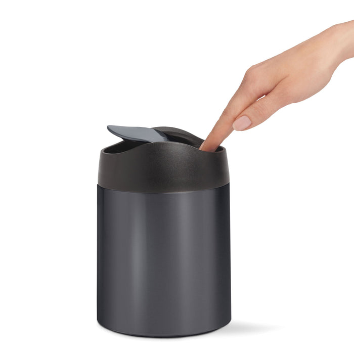 Simplehuman - Mini Can Afvalemmer, 1.5 L, Zwart - Simplehuman