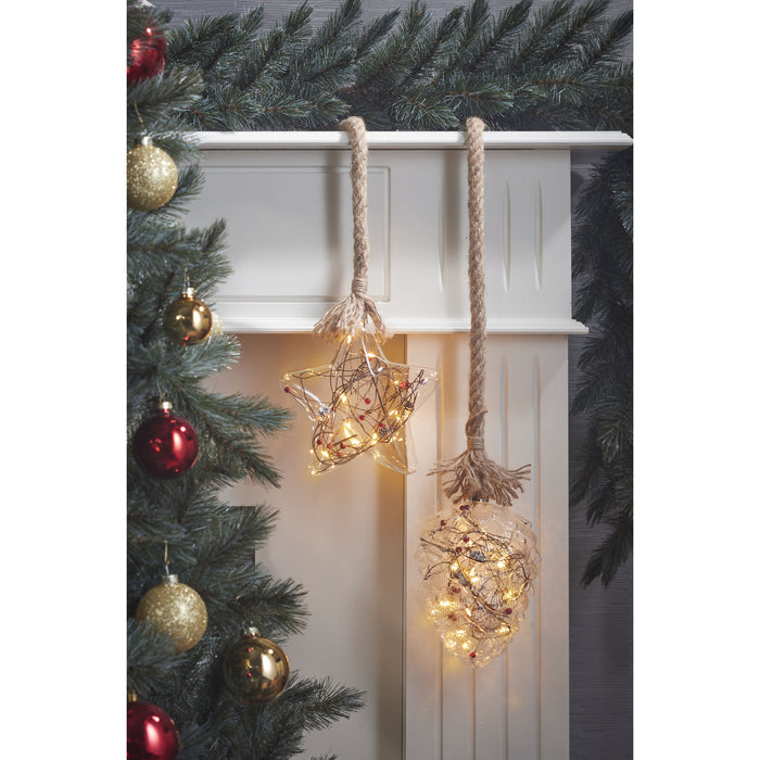 Luca Lighting Ster Kerstverlichting - 15 LED en Decoratie - Ø20 cm