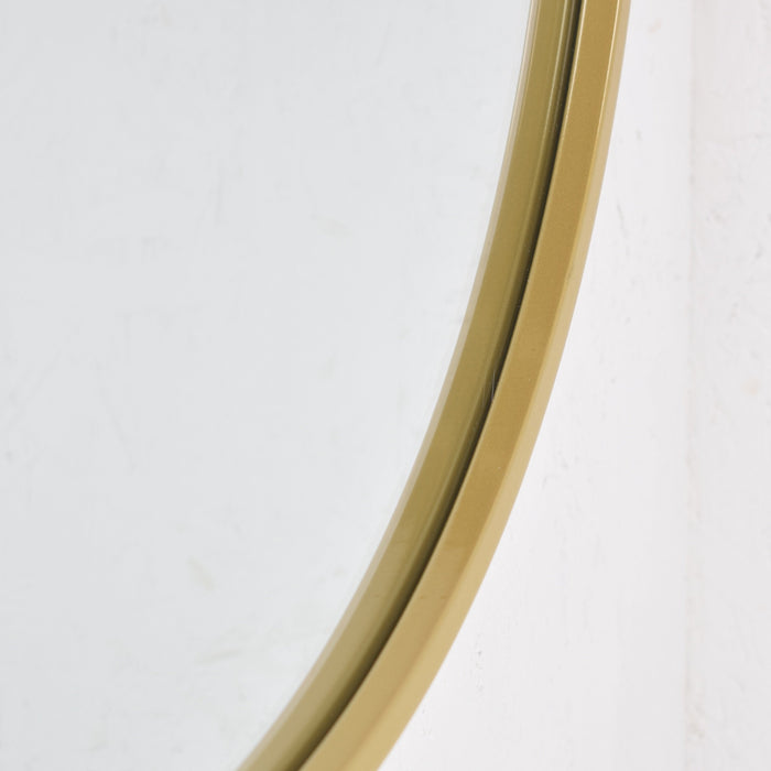 Fragix Boston wandspiegel rond - Goud - Metaal - Ø60cm - Industrieel