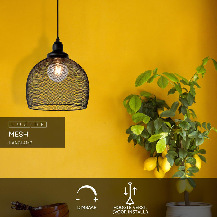 Lucide MESH Hanglamp - Zwart