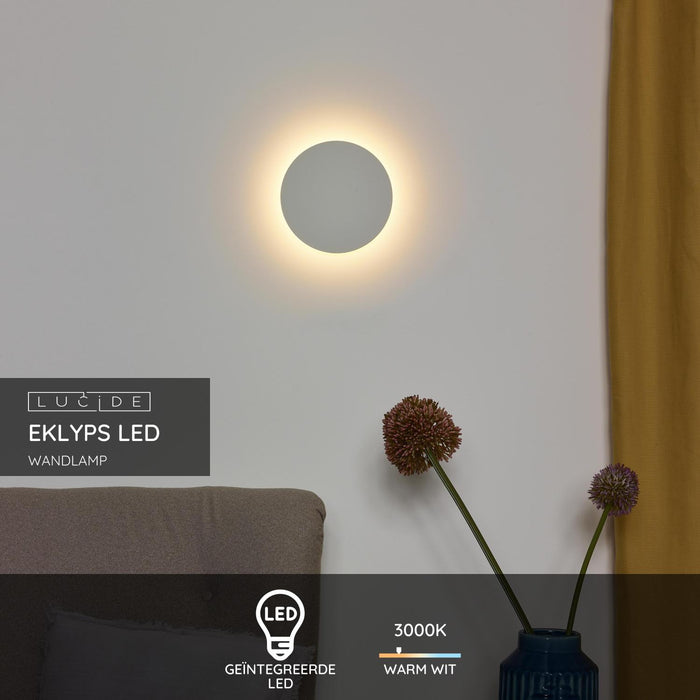 Lucide EKLYPS LED Wandlamp - Wit