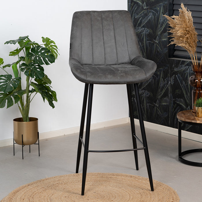 Bronx71 Industriële barkruk Brooke antraciet 74 cm