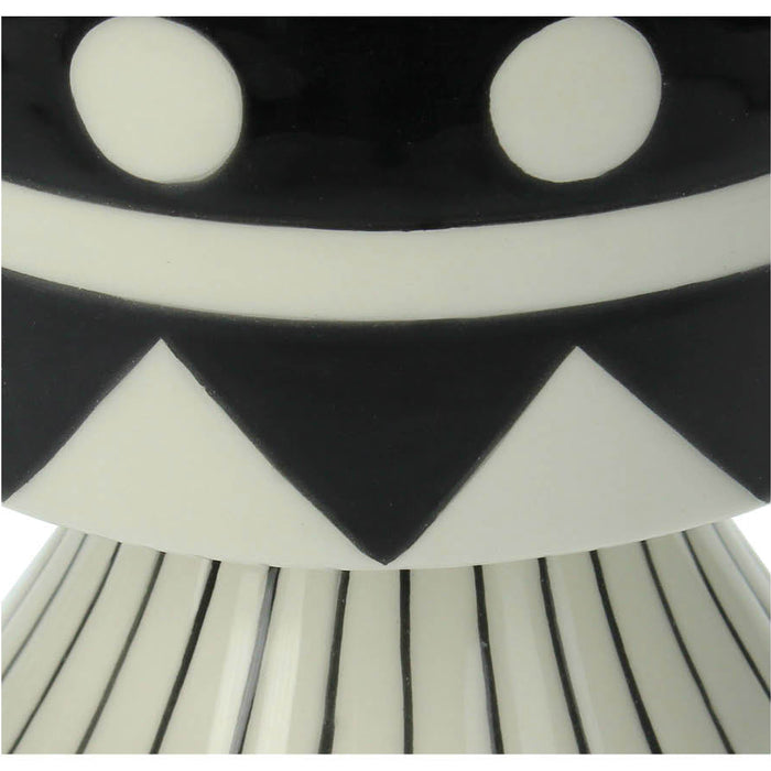 SVJ Home Decorations Indi Vaas - 12 x 12 x 26 cm - Aardewerk - Zwart