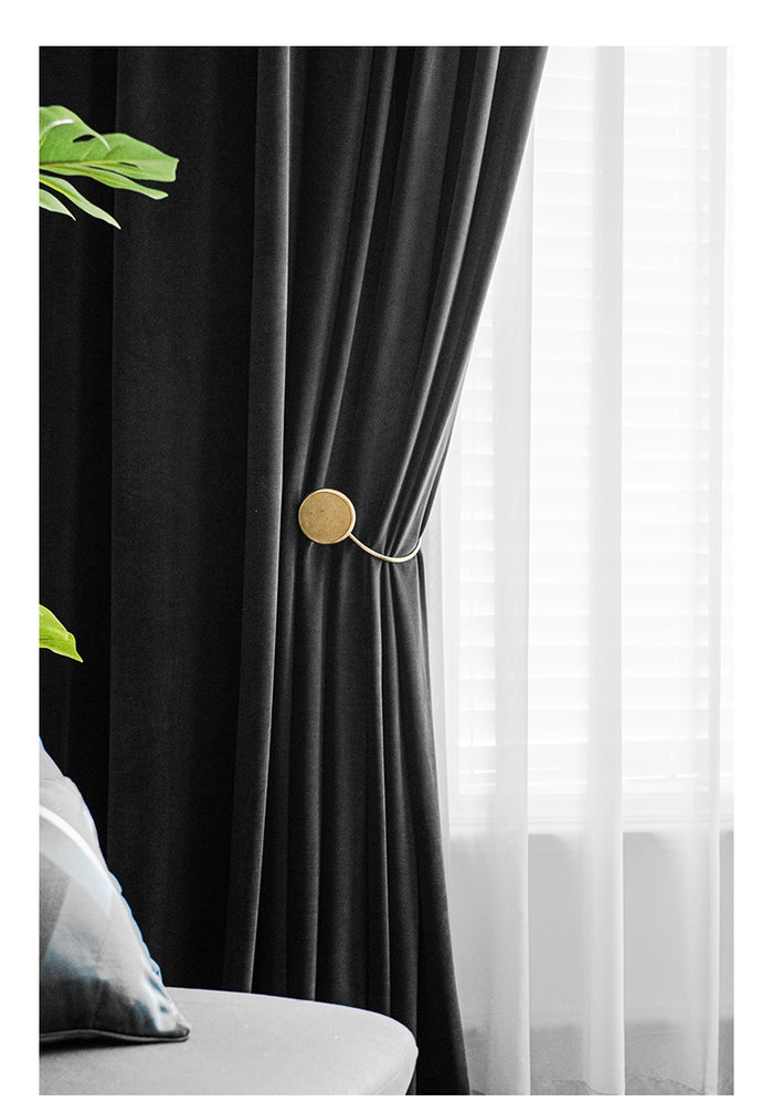 LW Collection Kant en klaar gordijnen zwart 290x245cm