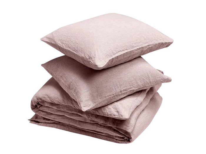 Yumeko dekbedovertrek gewassen linnen rose chambray 240x220 + 2|60x70