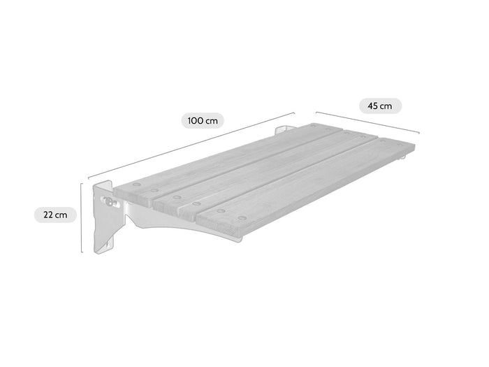 MaximaVida opklapbare gevelbank Jordaan 100 cm- FSC essenhout