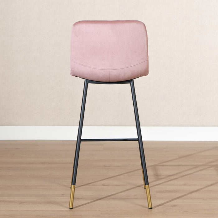 Bronx71 Velvet barkruk Mikky roze 65-78 cm