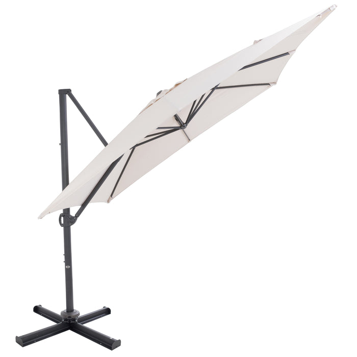 SORARA Roma Classic Zweefparasol 300 x 300 cm Zand