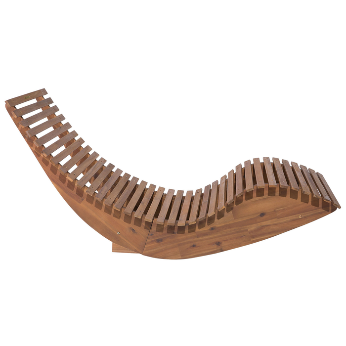 Beliani - BRESCIA - Strandstoel - Lichte houtkleur - Acaciahout