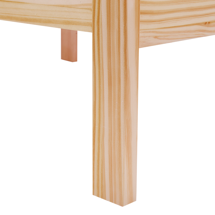 Beliani-CARNAC -Tweepersoonsbed-Lichtbruin-180 x 200 cm-Rubberhout