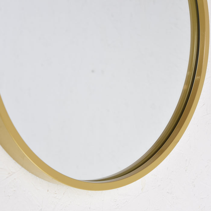 Fragix Boston wandspiegel rond - Goud - Metaal - Ø45cm - Industrieel