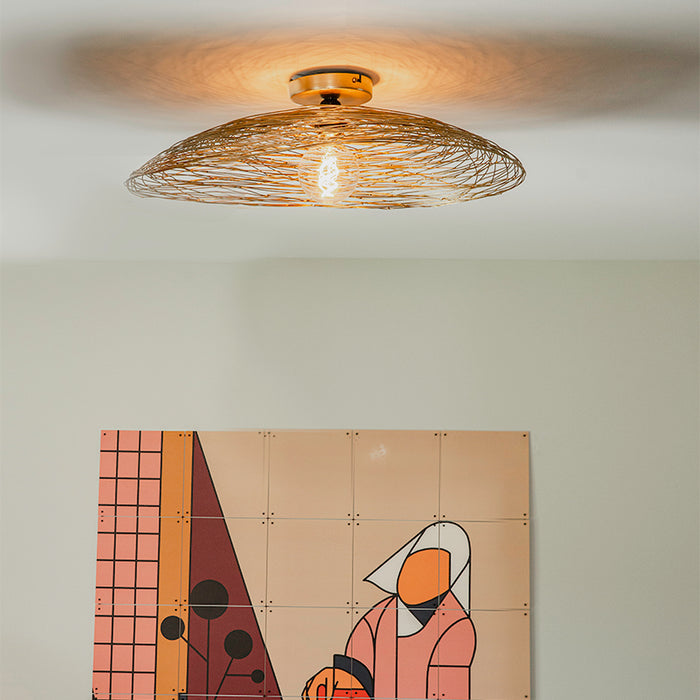 QAZQA Oosterse plafondlamp goud 60 cm - Glan