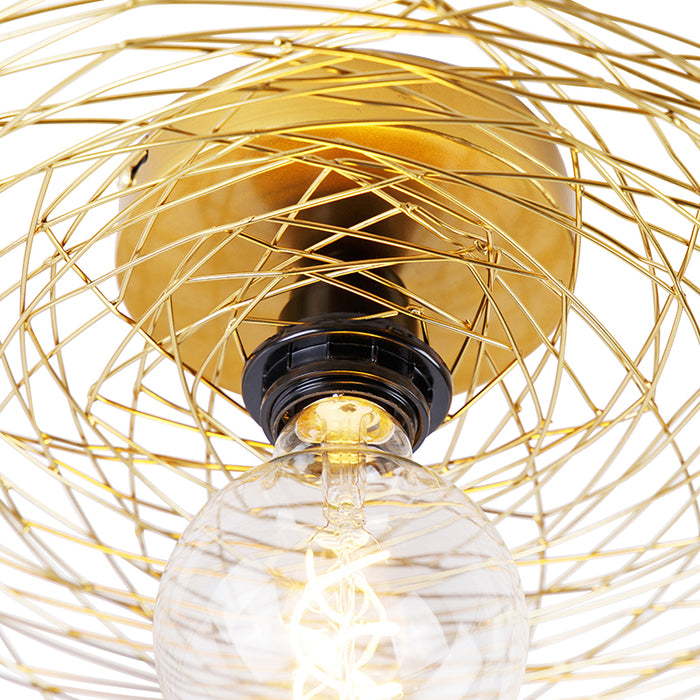 QAZQA Oosterse plafondlamp goud 60 cm - Glan