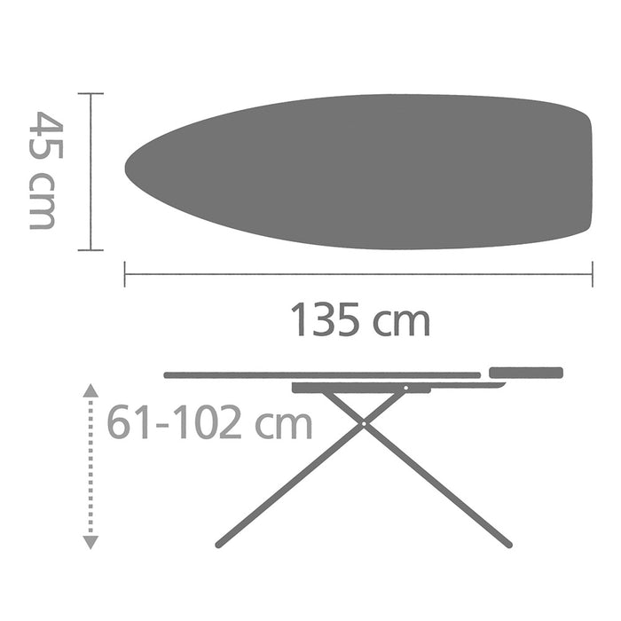 Brabantia Ellips Titan Oval Strijkplank 135 x 45 cm