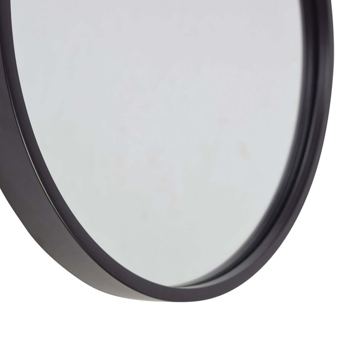 Fragix Boston wandspiegel rond - Zwart - Metaal - Ø60cm - Industrieel