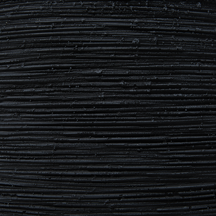 Beliani SAMOS Set van 3 bloempotten Zwart