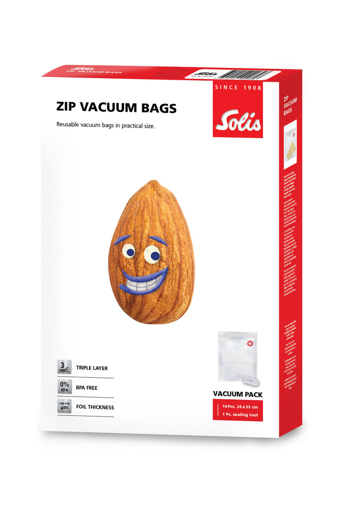 Solis Ziplock Vacuümzakken - 26 x 35 cm - 10 stuks