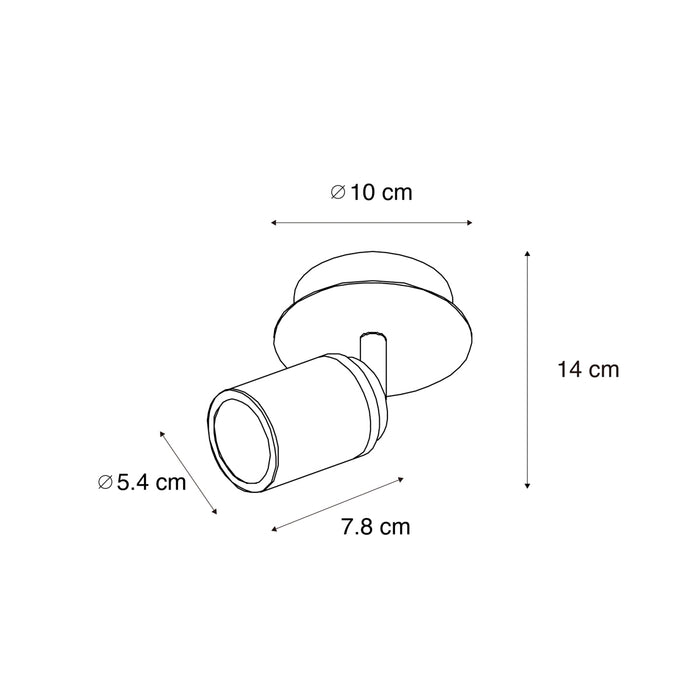 QAZQA Moderne badkamer spot messing IP44 - Ducha