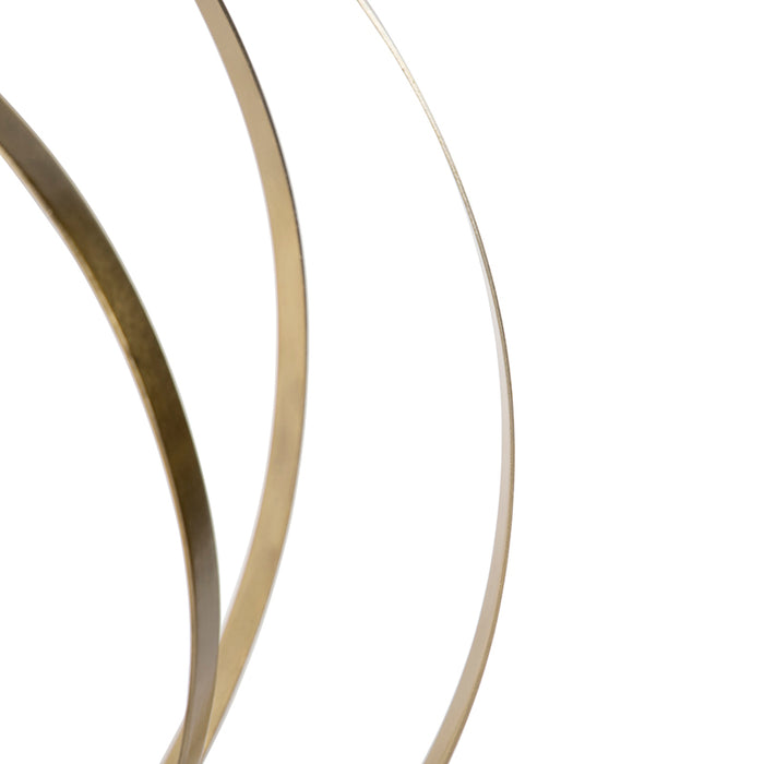 QAZQA Vintage hanglamp messing draaibaar - Rings